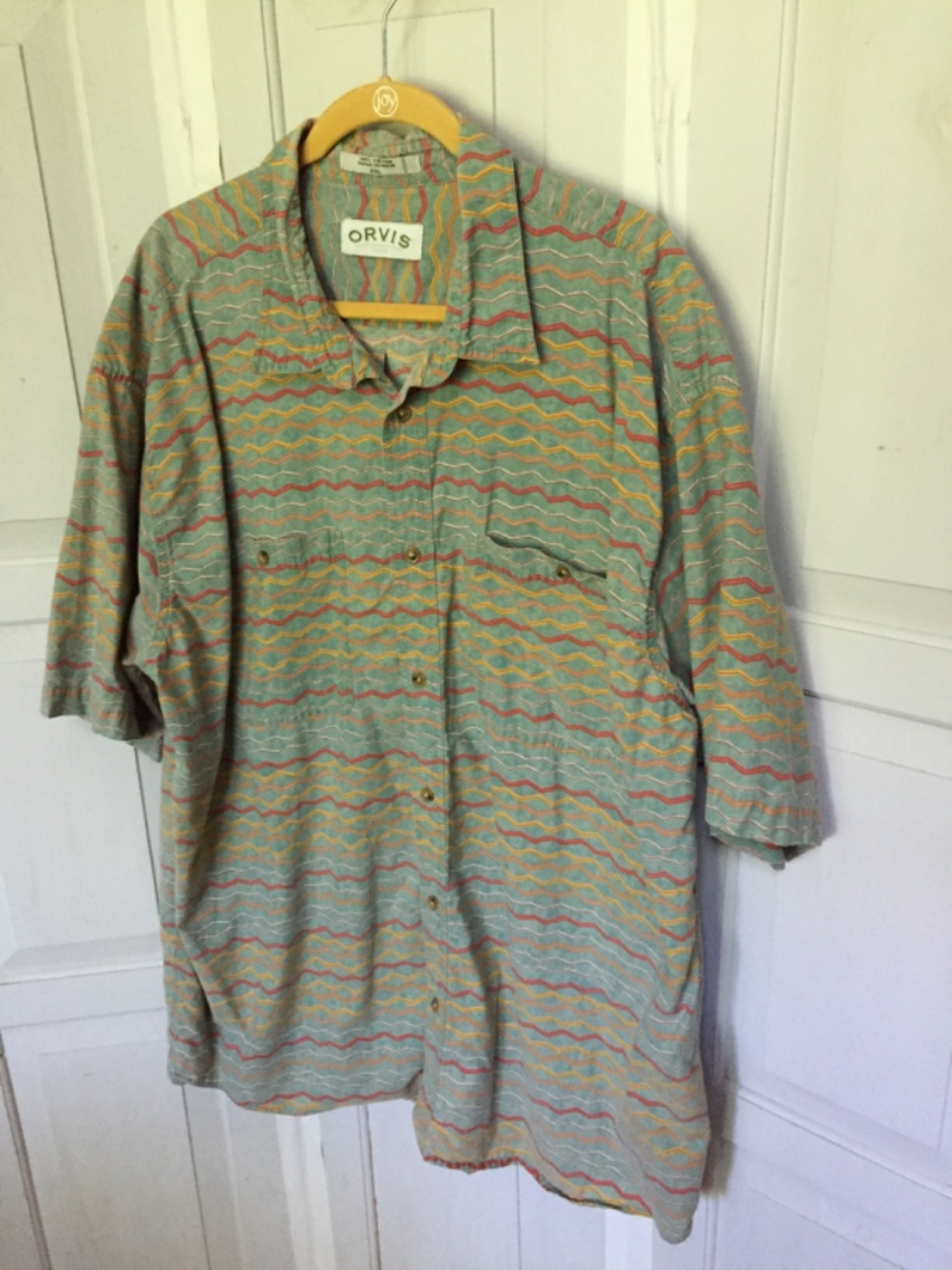 Orvis Multicolor Wave-Pattern Casual Button-Down Shirt - Picture 8 of 16